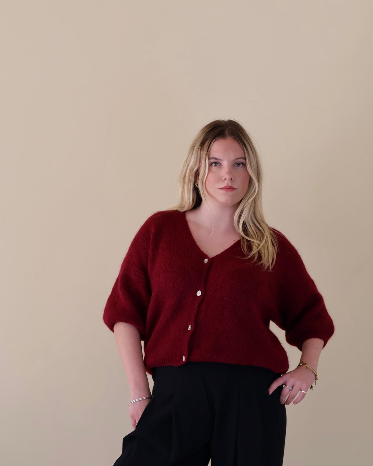 BETTY CARDIGAN - WINE