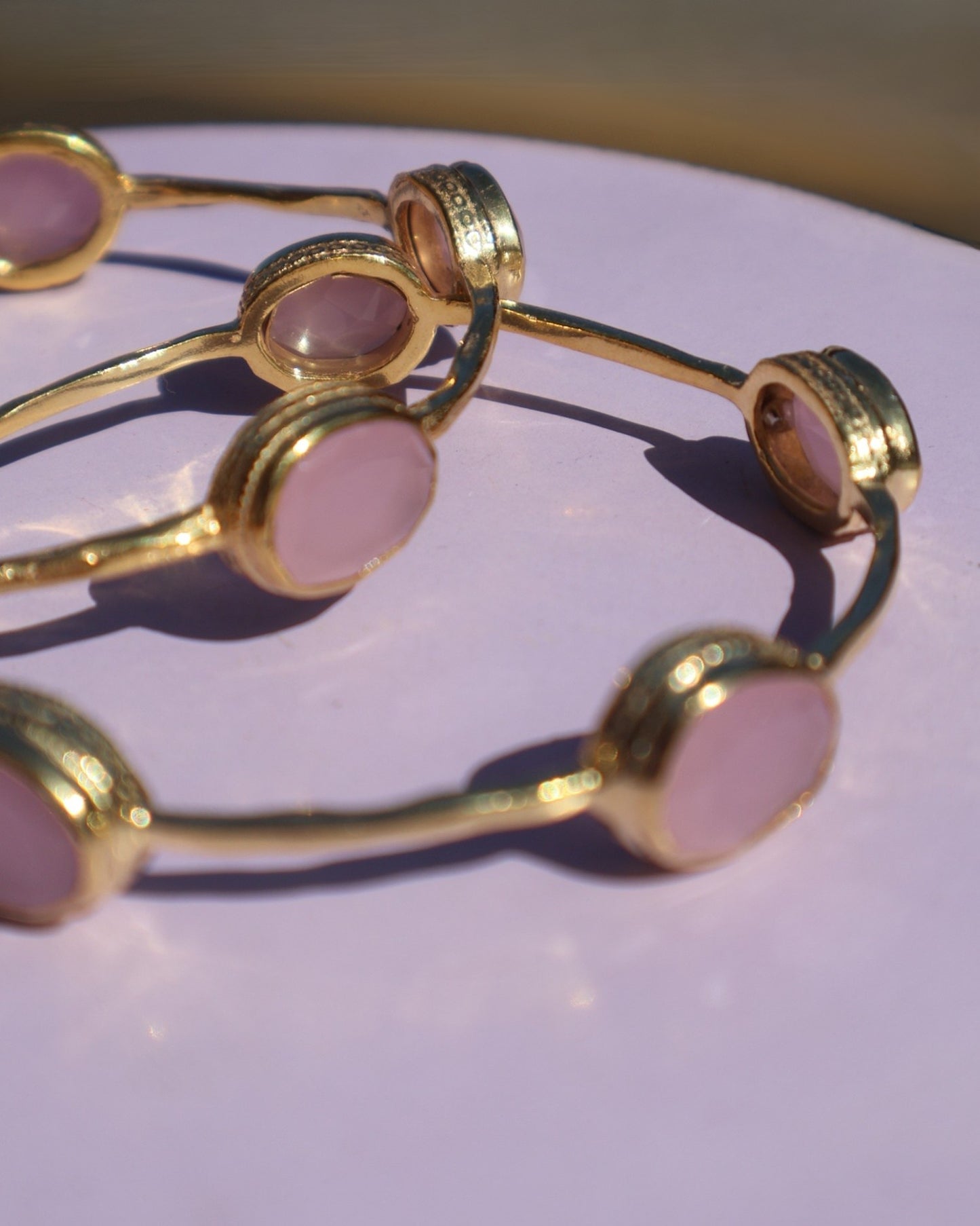 GEMSTONE BANGLES - GOLD