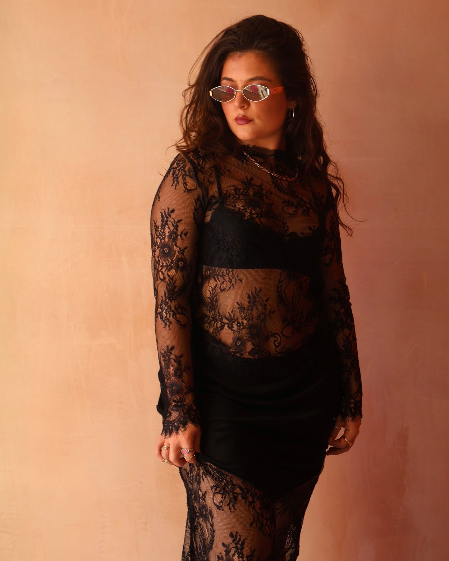ROSE TOP - BLACK