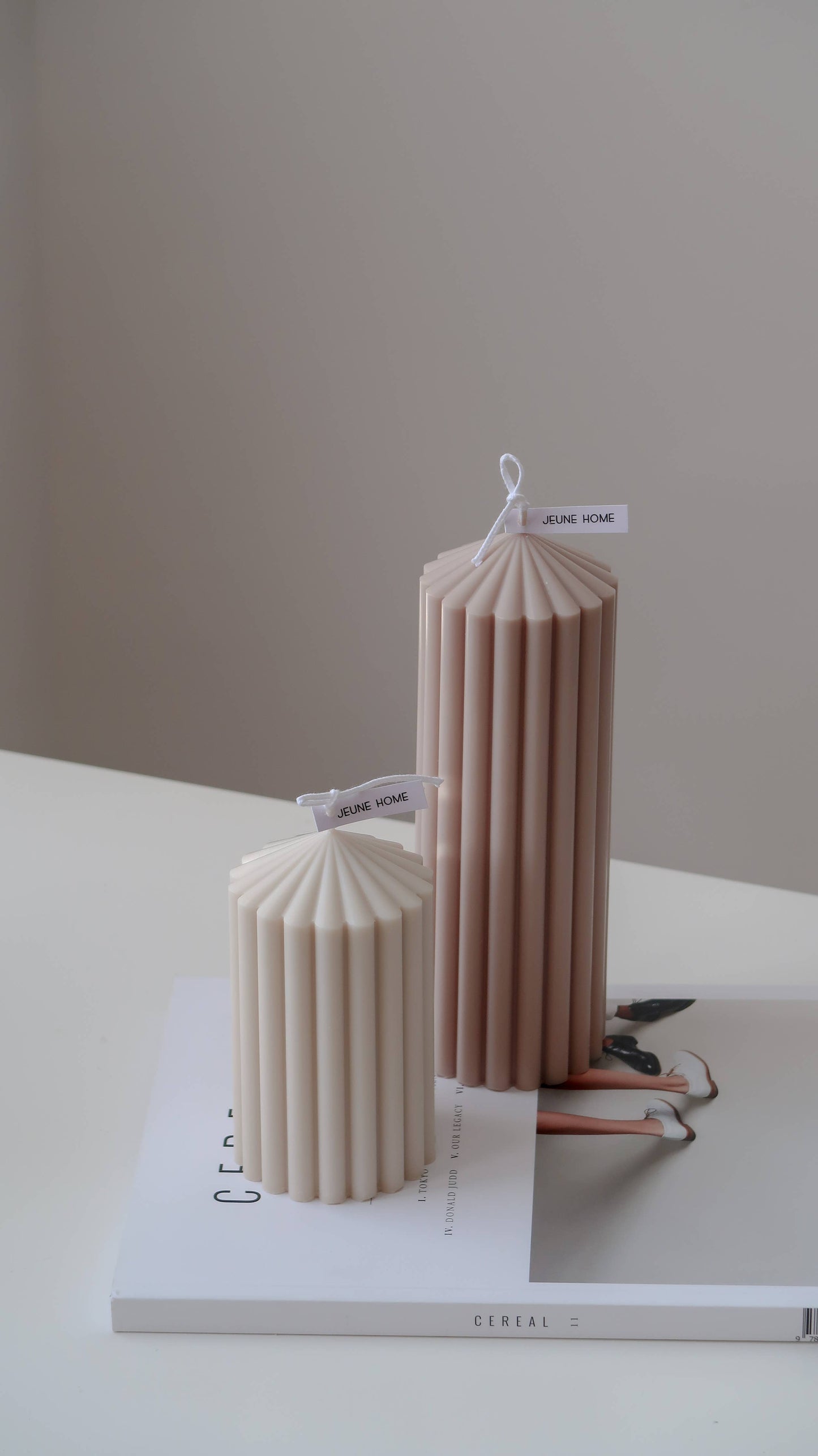 Ribbed Pillar Candles