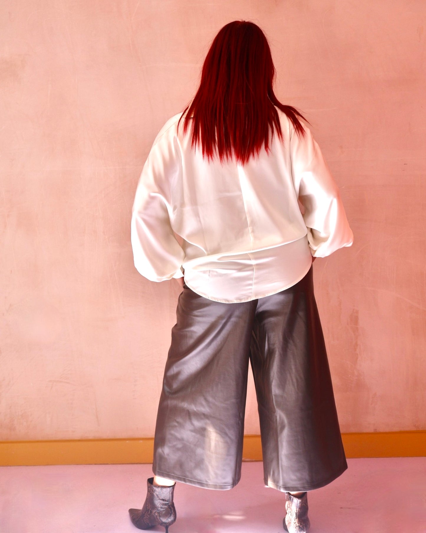 DARCY LEATHER TROUSER - BROWN