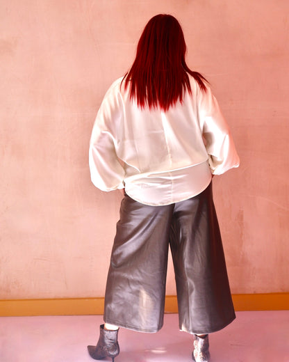 DARCY LEATHER TROUSER - BROWN