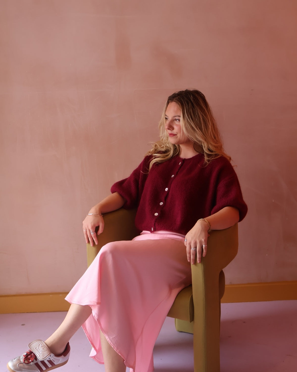 CHLOE CARDIGAN - WINE