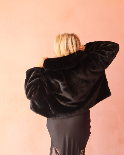 Cosie Fur Coat Black