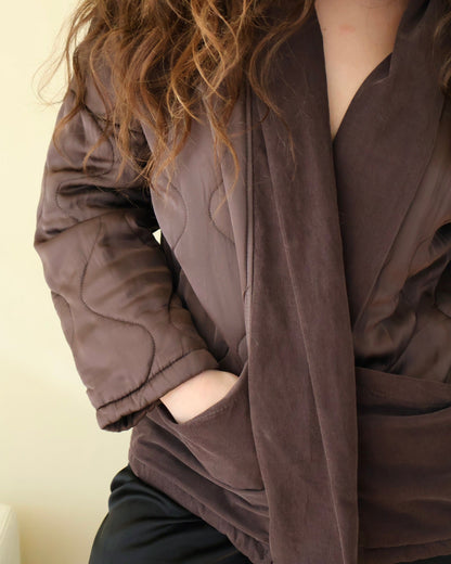 DOTTY JACKET - CHOCOLATE