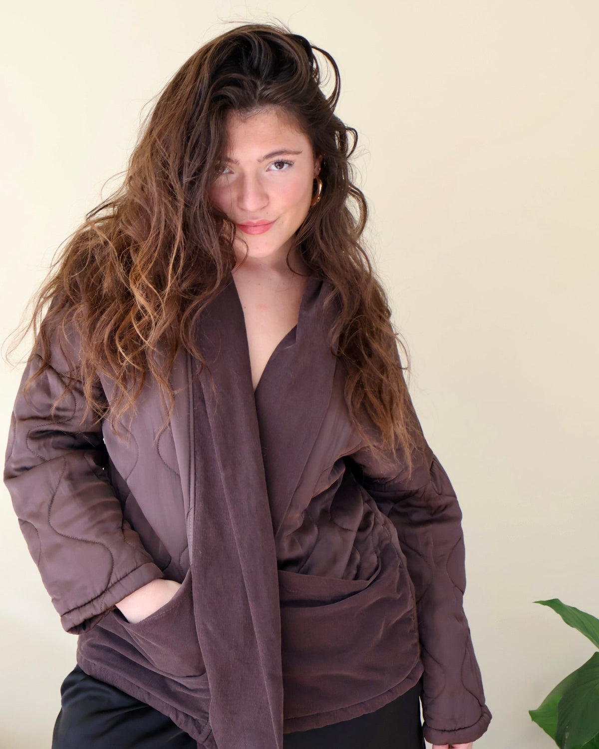 DOTTY JACKET - CHOCOLATE