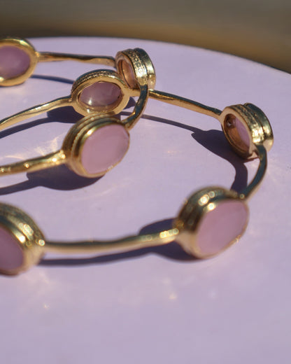 GEMSTONE BANGLES - GOLD