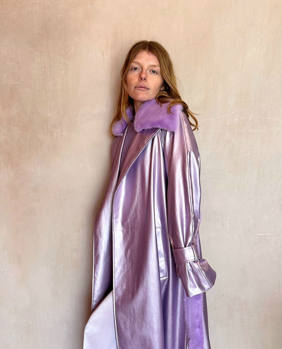 Lilac Metallic Trench