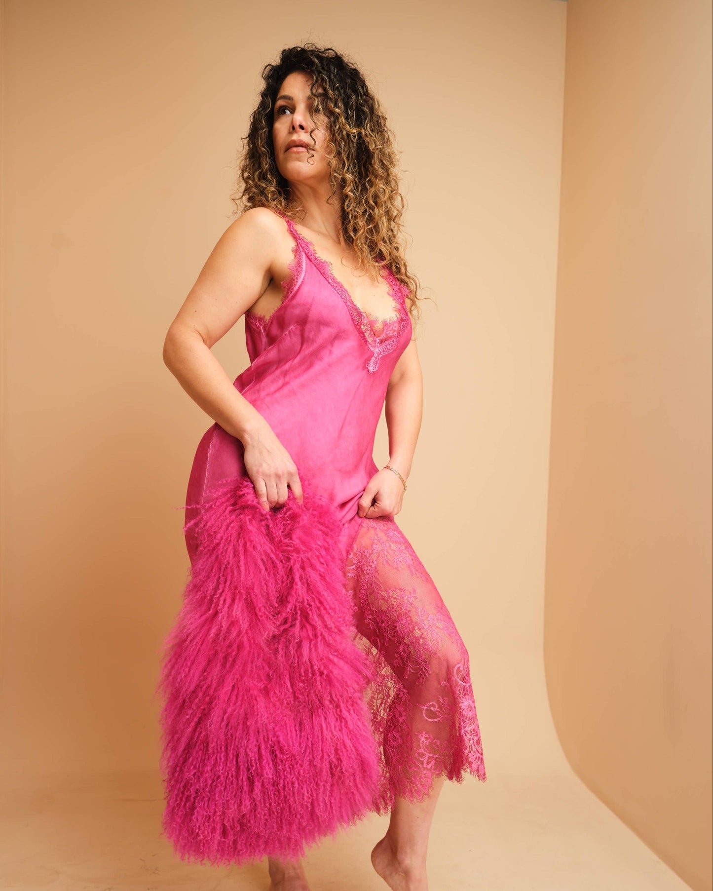 DELILAH DRESS - RASPBERRY