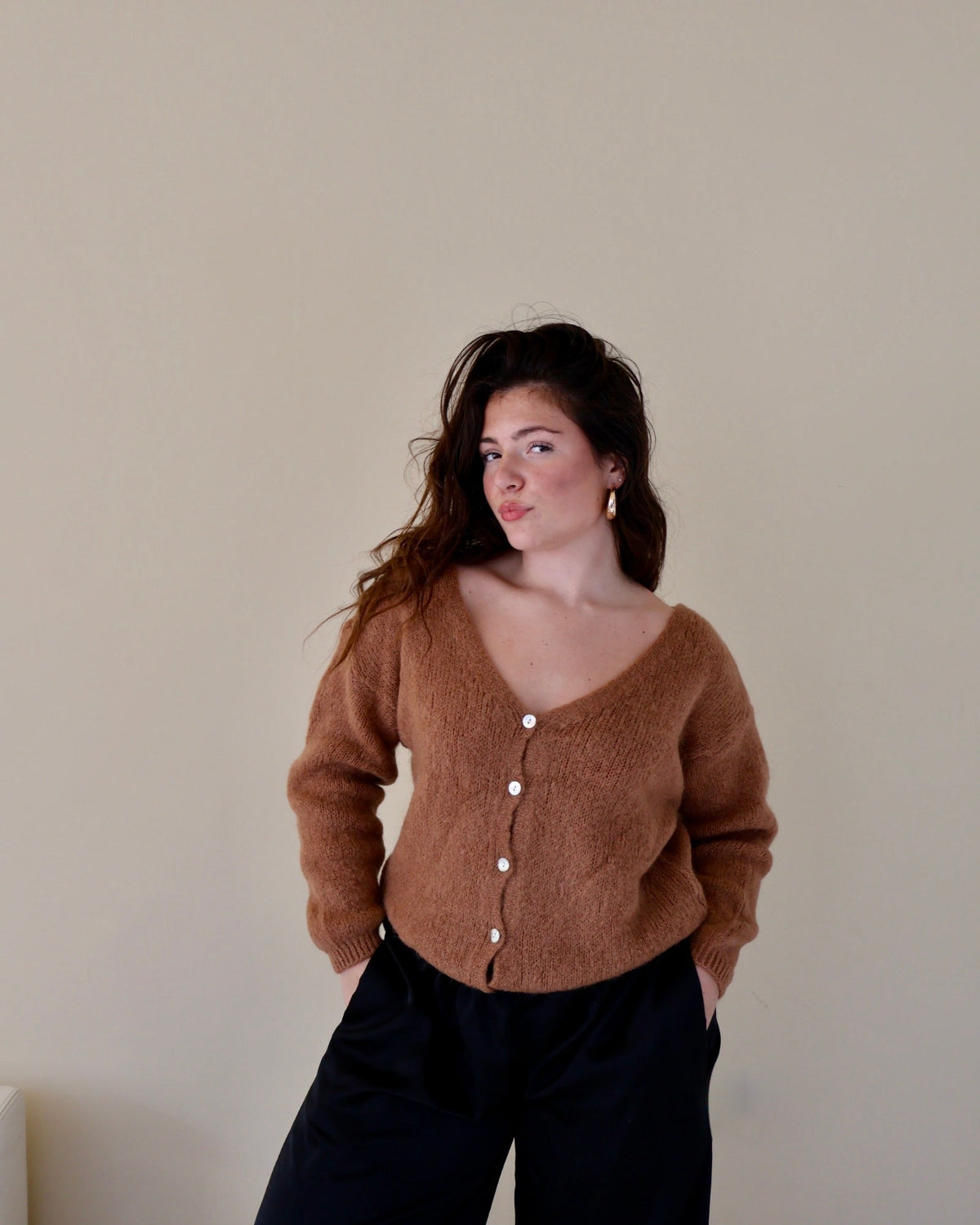 Ottilie Cardigan Camel
