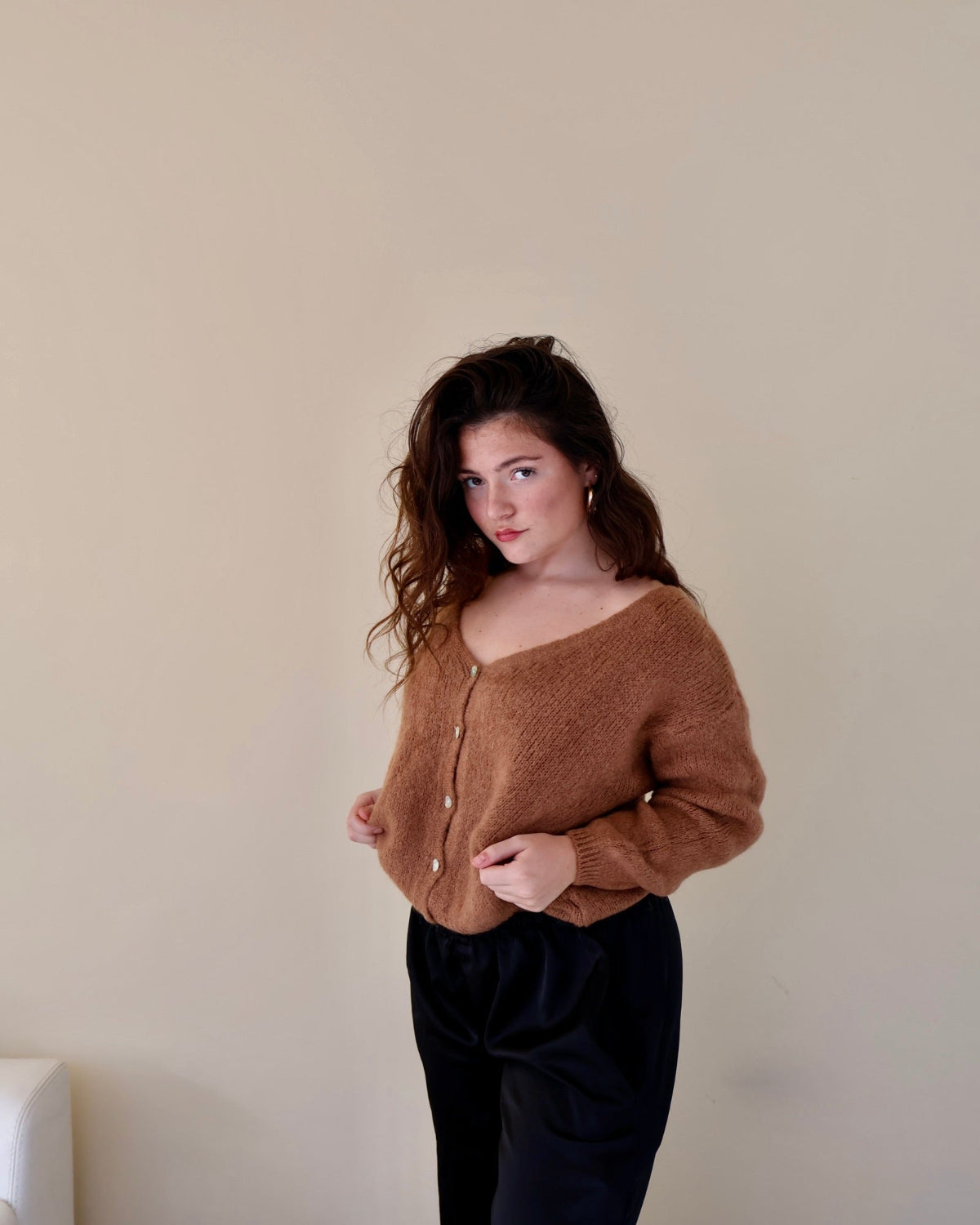 Ottilie Cardigan Camel