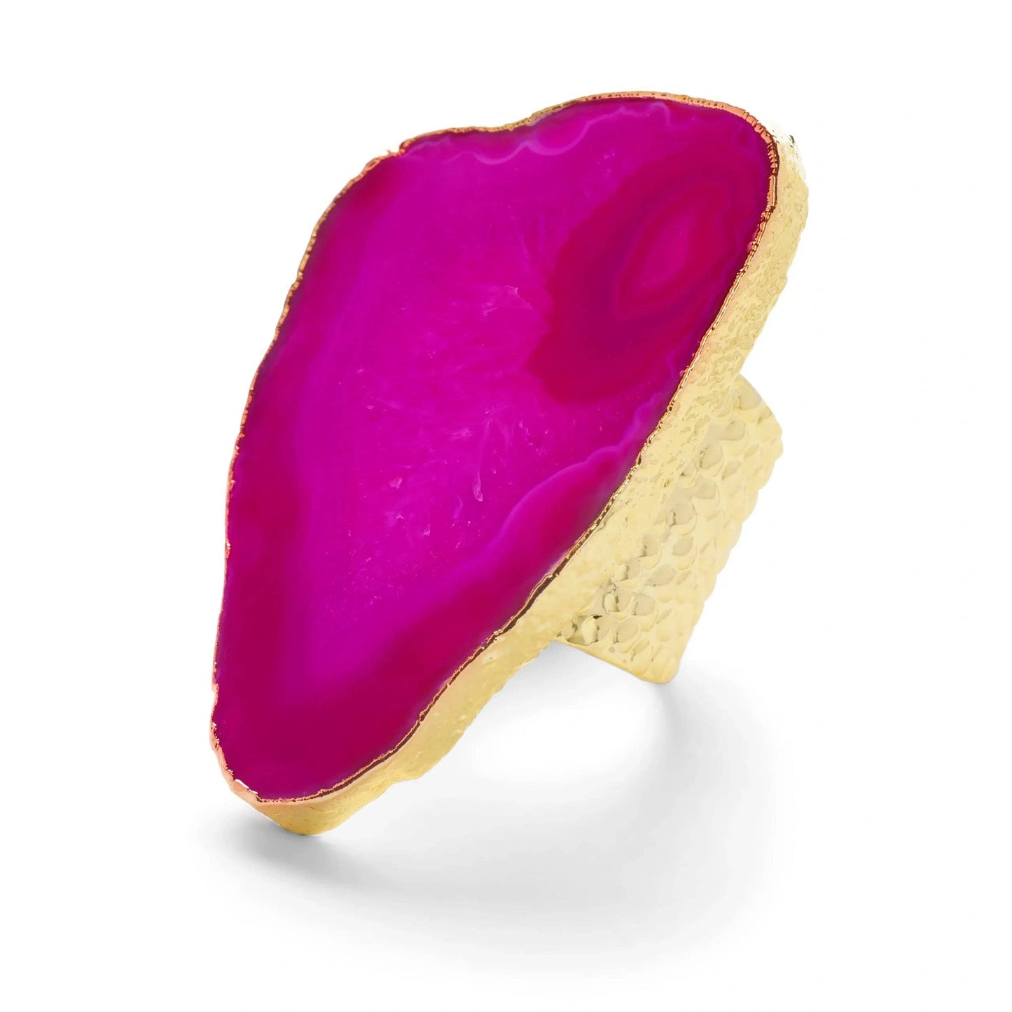 ULTRA MEGA Fuchsia Gemstone Gold Statement Ring By YAA YAA LONDON